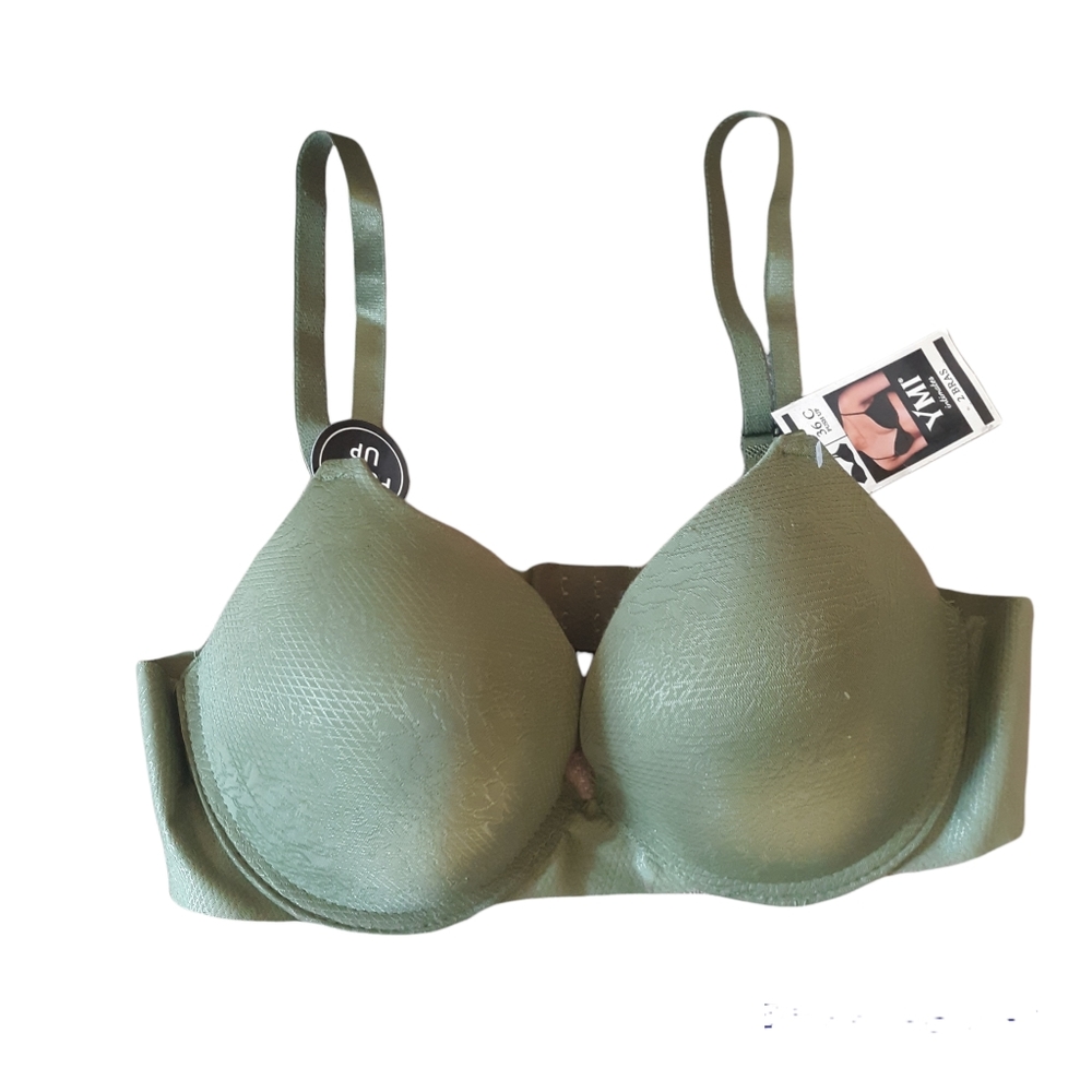 NWT YMI intimates/bra pushup cups size 36C olive green